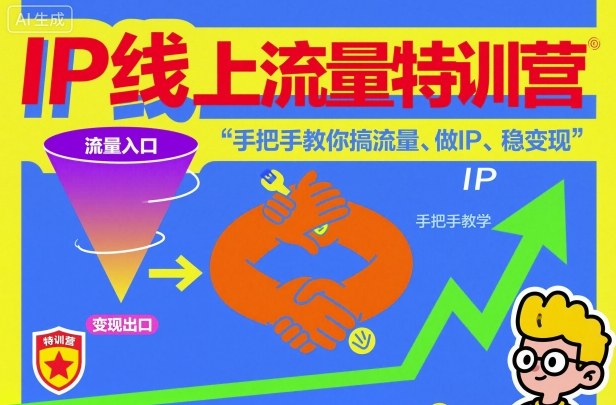 IP线上流量特训营，手把手教你搞流量、做IP、稳变现-Ai创业网