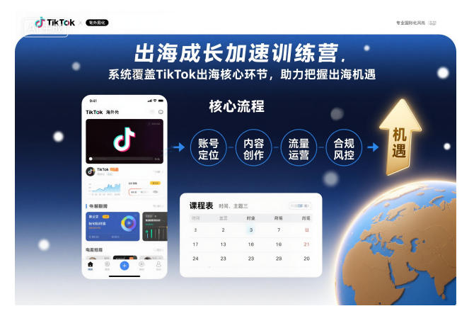 出海成长加速训练营，系统覆盖TikTok出海核心环节，助力把握出海机遇(更新)-Ai创业网