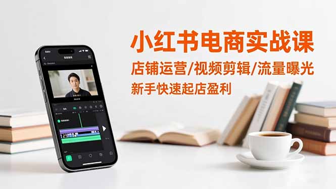 小红书电商实战课：店铺运营/视频剪辑/流量曝光，新手快速起店盈利-Ai创业网