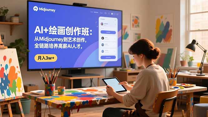 AI+绘画创作班：从Midjourney到艺术创作，全链路培养高薪AI人才，月入3w+-Ai创业网