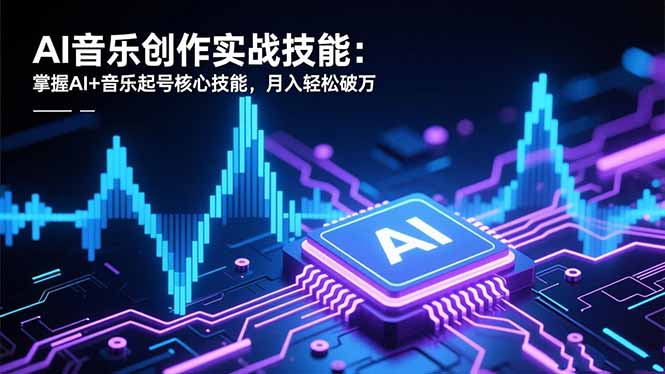 AI音乐创作实战技能：掌握AI+音乐起号核心技能，月入轻松破万-Ai创业网