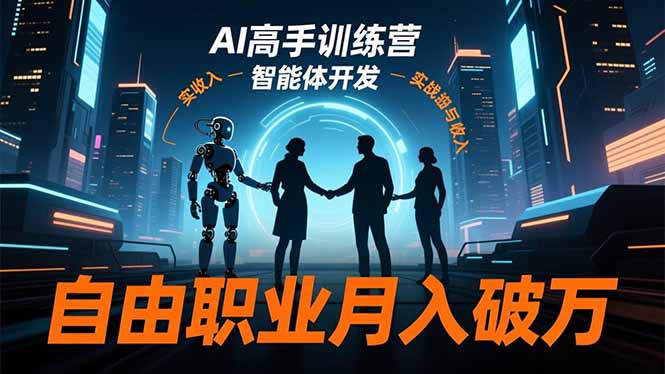 AI高手训练营3.0，ChatGPT，Midjourney，智能体开发，自由职业月入破万-Ai创业网