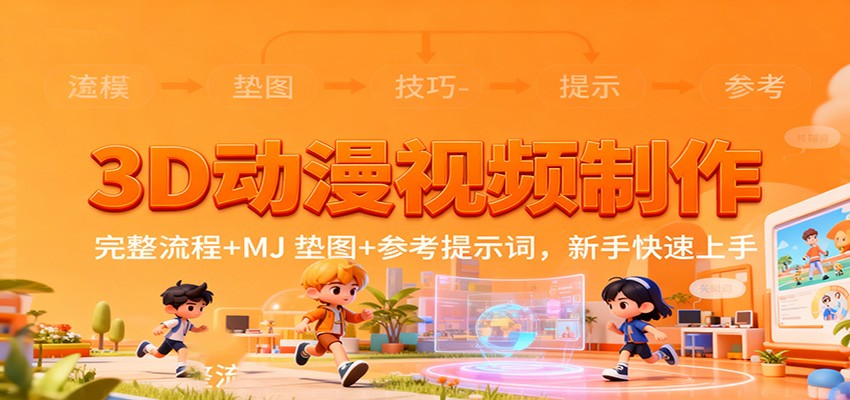3D动漫视频制作，完整流程+MJ 垫图+参考提示词，新手快速上手-Ai创业网