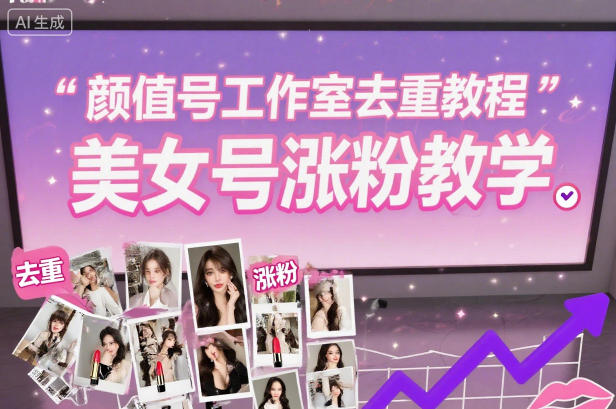 颜值号工作室去重教程，美女号涨粉教学-Ai创业网