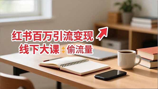小红书百万引流变现-11月线下大课：分享从0到百万引流路径，手把手教偷流量、拿结果-Ai创业网