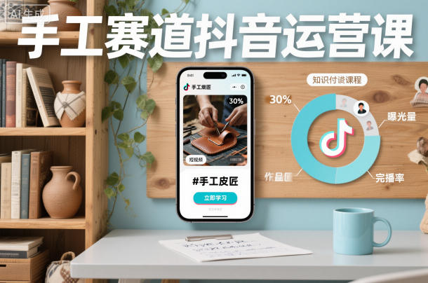 手工赛道抖音运营课，手工赛道流量运营-Ai创业网