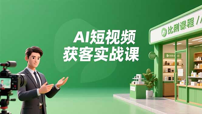 AI短视频获客实战课，数字人创作、实体行业应用、精准引流，30天获取客源月入6万+-Ai创业网