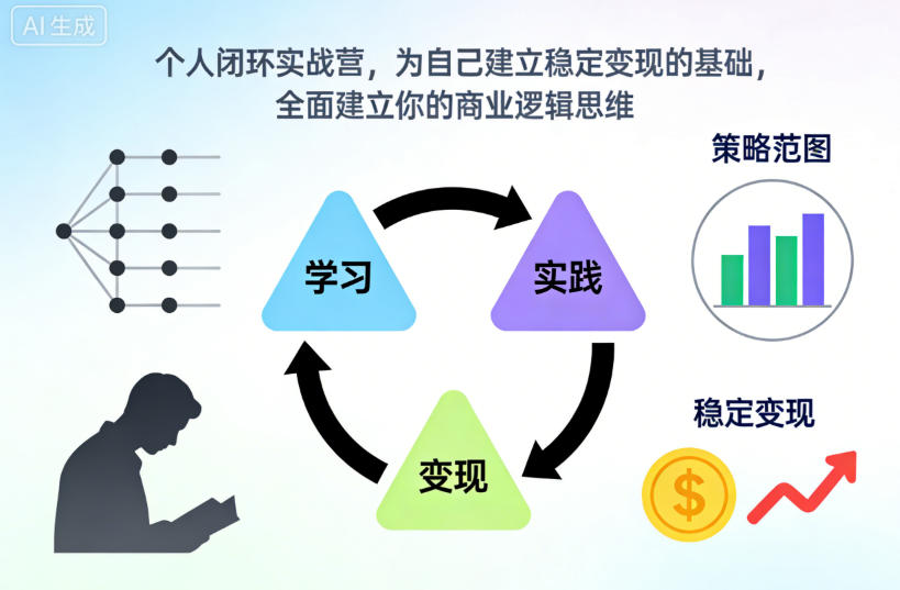 个人闭环实战营，为自己建立稳定变现的基础，全面建立你的商业逻辑思维-Ai创业网