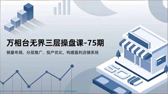 万相台无界三层操盘课-75期，销量布局、分层推广、投产优化，构建盈利店铺系统-Ai创业网