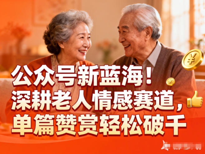 公众号新蓝海！深耕老人情感赛道，单篇赞赏轻松破1k-Ai创业网