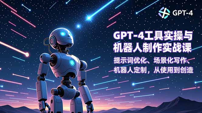 GPT-4工具实操与机器人制作实战课：提示词优化、场景化写作、机器人定制，从使用到创造-Ai创业网
