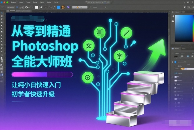 从零到精通Photoshop全能大师班，让纯小白快速入门，初学者快速升级-Ai创业网