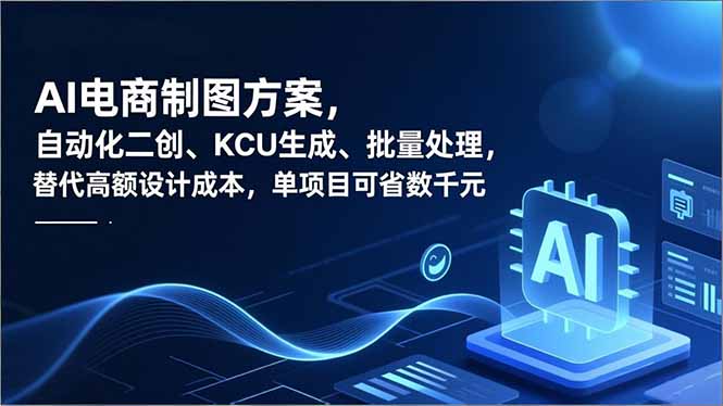 AI电商制图方案，自动化二创、SKU生成、批量处理，替代高额设计成本，单项目可省数千元-Ai创业网