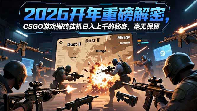 2026开年重磅解密，CSGO游戏搬砖挂机日入上千的秘密，毫无保留-Ai创业网