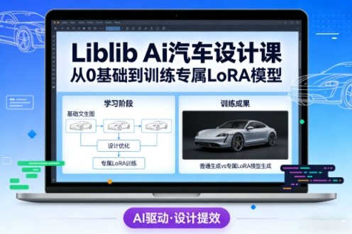Liblib Ai汽车设计课，从0基础文生图，到教你训练专属设计和风格LoRA模型-Ai创业网
