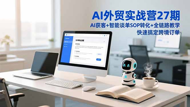 AI外贸实战营27期，AI获客+智能谈单+SOP转化+全链路教学，快速搞定跨境订单-Ai创业网