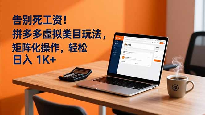 告别死工资！拼多多虚拟类目玩法，矩阵化操作，轻松日入 1K+-Ai创业网