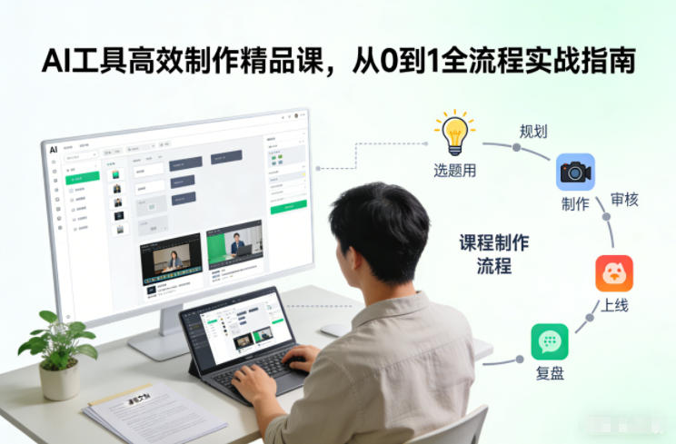 AI工具高效制作精品课，从0到1全流程实战指南-Ai创业网