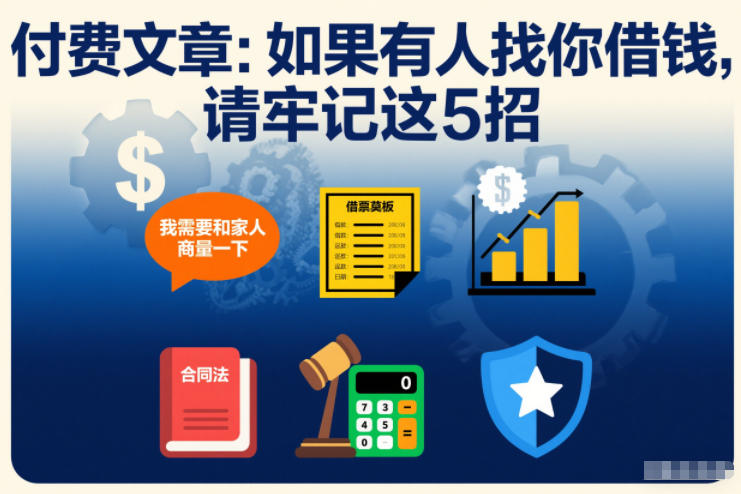 付费文章：如果有人找你借钱，请牢记这5招-Ai创业网