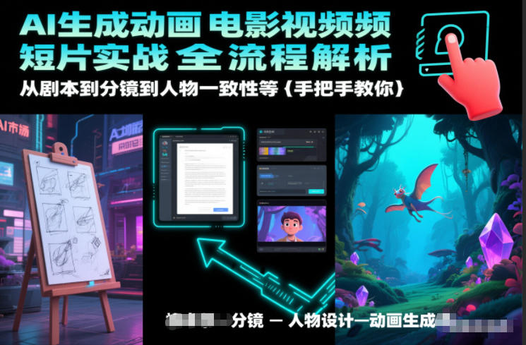 AI生成动画电影视频短片实战全流程解析，从剧本到分镜到人物一致性等手把手教你-Ai创业网