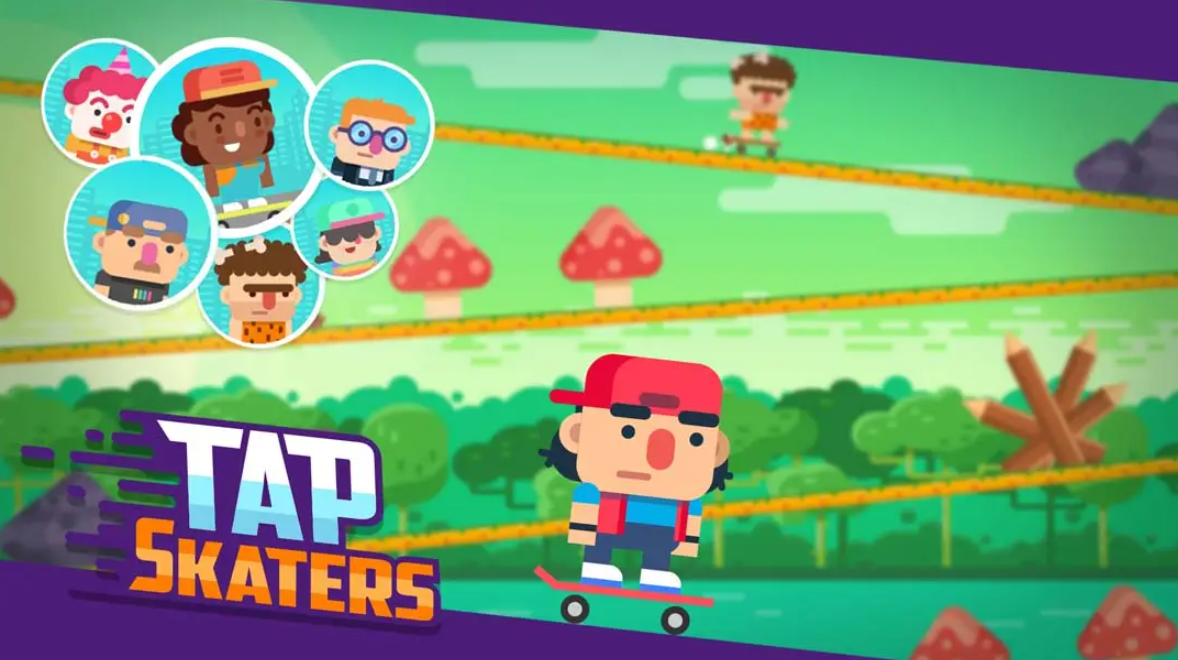 《速降滑板比赛游戏 Tap Skaters》Switch英文版NSP下载-Ai创业网