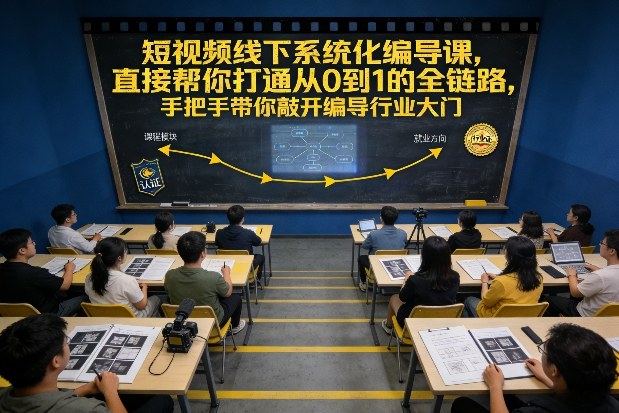 短视频线下系统化编导课，直接帮你打通从0到1的全链路，手把手带你敲开编导行业大门-Ai创业网