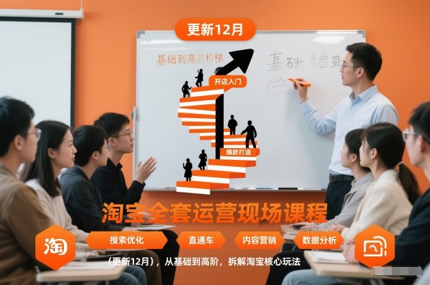 淘宝全套运营现场课程(更新26年1月)，从基础到高阶，拆解淘宝核心玩法-Ai创业网