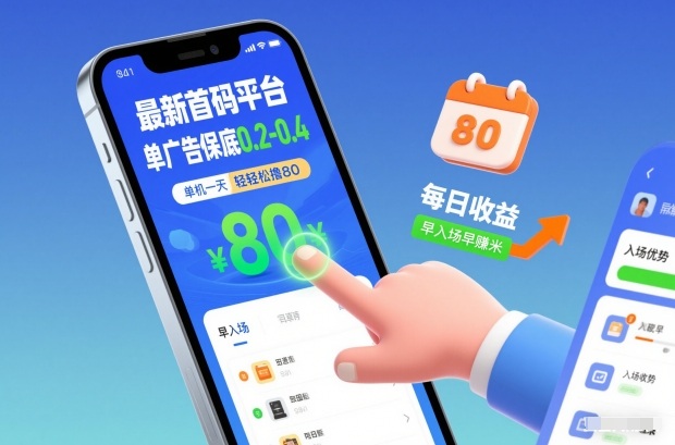 最新首码平台，单广告保底0.2-0.4，单机一天轻松撸80，早入场早賺米【揭秘】-Ai创业网