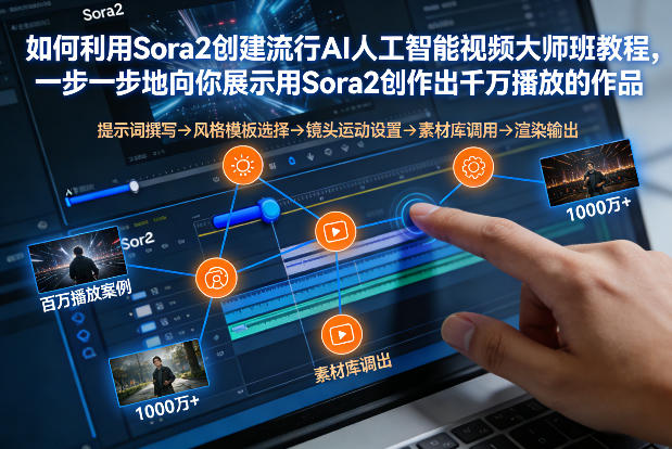 如何利用Sora2创建流行AI人工智能视频大师班，一步一步地向你展示用Sora2创作出千万播放的作品-Ai创业网