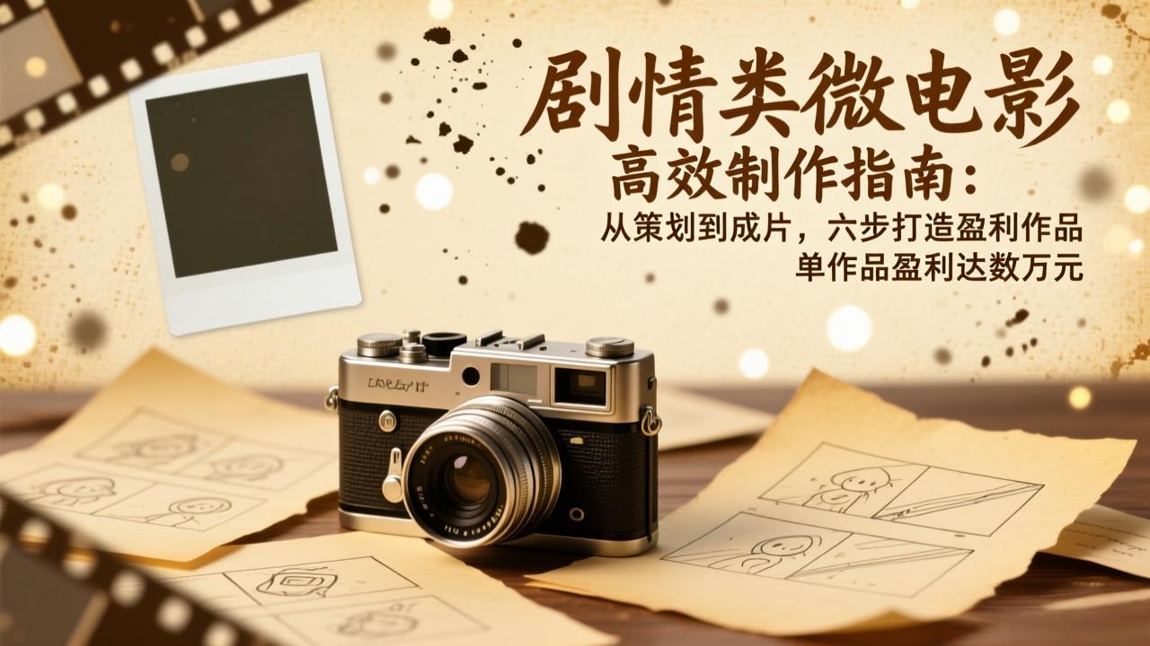 剧情类微电影高效制作指南：从策划到成片，六步打造盈利作品，单作品盈利达数万元-Ai创业网