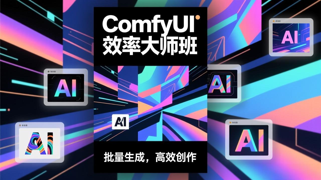 ComfyUI效率大师班：工作流搭建，批量生成，将个人AI出图效率提升5-10倍，月接单收入1-3万-Ai创业网
