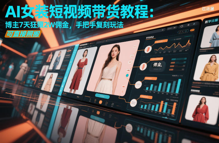 AI女装短视频带货教程：博主7天狂賺2W佣金，手把手复刻玩法，可直接照搬-Ai创业网