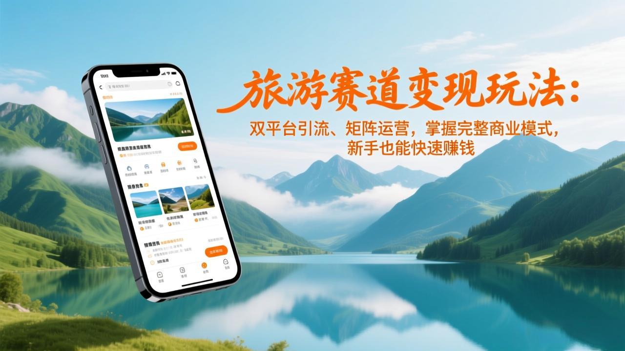 旅游赛道变现玩法：双平台引流、矩阵运营，掌握完整商业模式，新手也能快速赚钱-Ai创业网