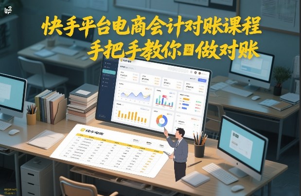 快手平台电商会计对账课程，手把手教你做对账-Ai创业网