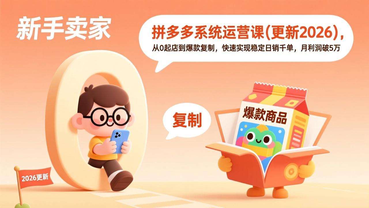 拼多多系统运营课(更新2026-Ai创业网