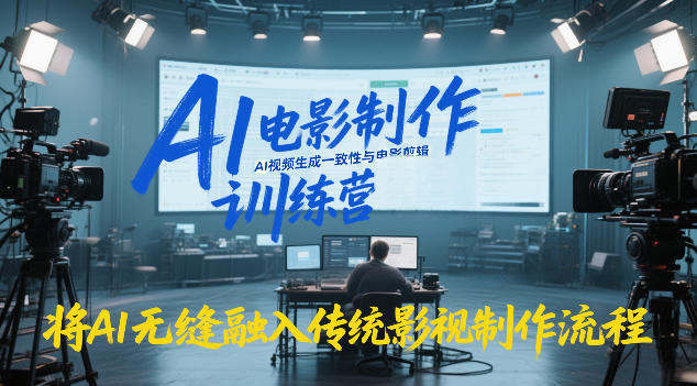 AI电影制作训练营，掌握AI视频生成一致性与电影剪辑，将AI无缝融入传统影视制作流程-Ai创业网