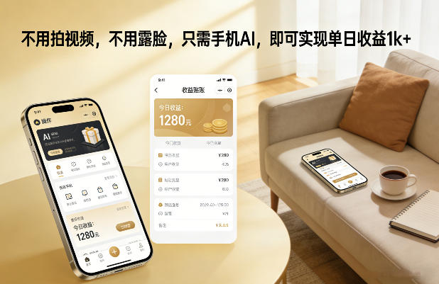 不用拍视频，不用露脸，只需手机AI，即可实现单日收益1k+【揭秘】-Ai创业网