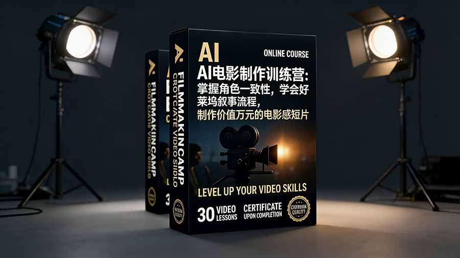 AI电影制作训练营：掌握角色一致性，学会好莱坞叙事流程，制作价值万元的电影感短片-Ai创业网