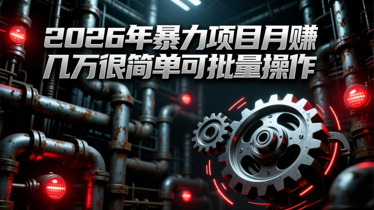 2026年暴力项目月赚几万很简单可批量操作，成本低，利润大-Ai创业网