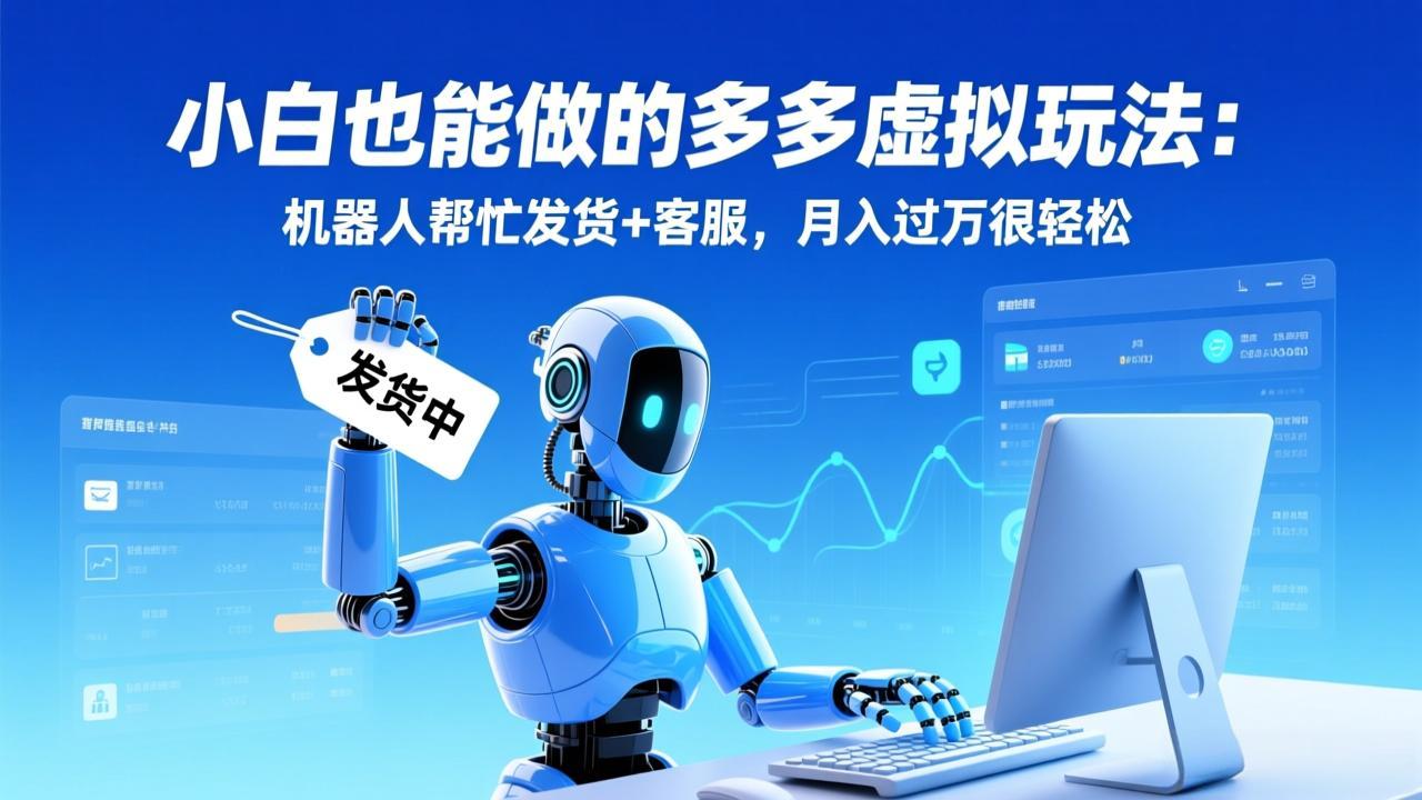 小白也能做的多多虚拟玩法：机器人帮忙发货+客服，月入过万很轻松-Ai创业网