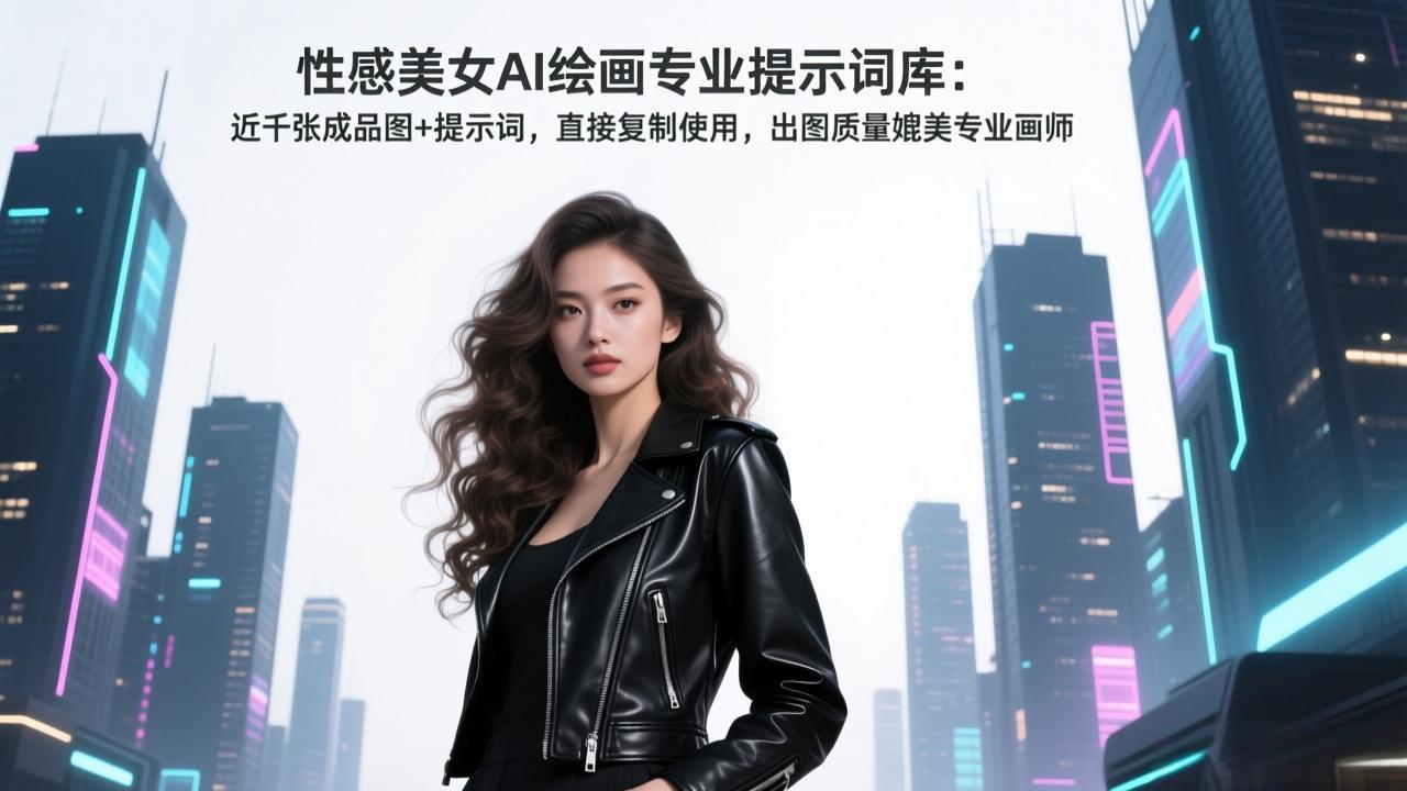 性感美女AI绘画专业提示词库：近千张成品图+提示词，直接复制使用，出图质量媲美专业画师-Ai创业网