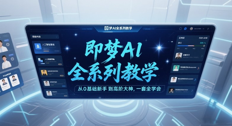 即梦AI全系列教学，从0基础新手到高阶大神，一套全学会-Ai创业网