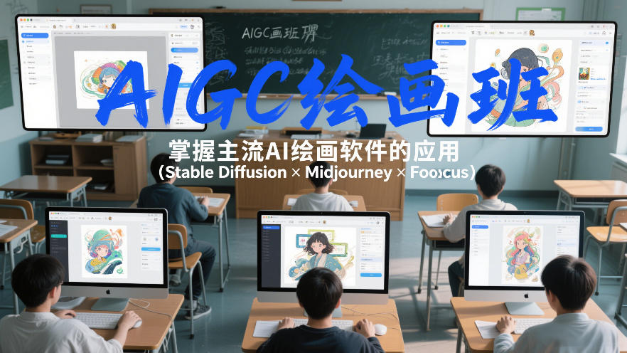 AIGC绘画班，掌握主流Ai绘画软件的应用(Stable Diffusion x Midjourney x Fooocus)-Ai创业网