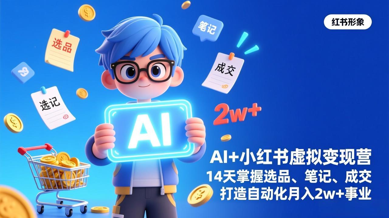 AI+小红书虚拟变现营(完结-Ai创业网