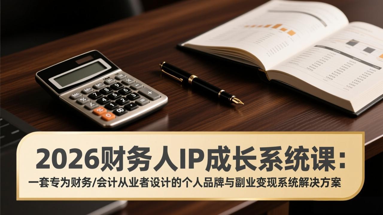 2026财务人IP成长系统课：一套专为财务/会计从业者设计的个人品牌与副业变现系统解决方案-Ai创业网