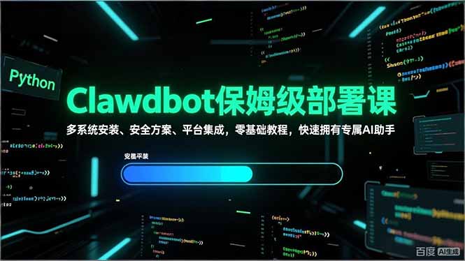 Clawdbot保姆级部署课，多系统安装、安全方案、平台集成，零基础教程，快速拥有专属AI助手-Ai创业网