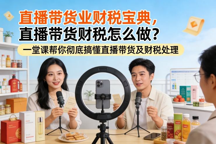直播带货业财税宝典，直播带货财税怎么做？一堂课帮你彻底搞懂直播带货及财税处理-Ai创业网