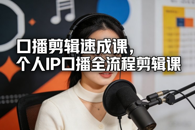 口播剪辑速成课，个人IP口播全流程剪辑课-Ai创业网