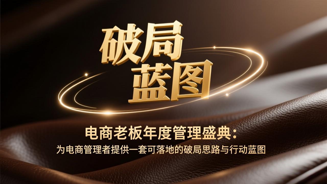 电商老板年度管理盛典：为电商管理者提供一套可落地的破局思路与行动蓝图-Ai创业网