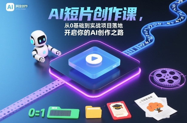 AI短片创作课，从0基础到实战项目落地，开启你的AI创作之路(更新)-Ai创业网